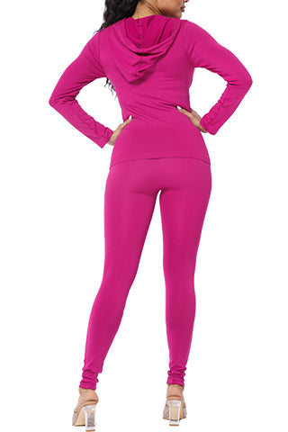 BASIC SEAMLESS HOODIE ZIP UP SET(DWS1001R) <Bundle>