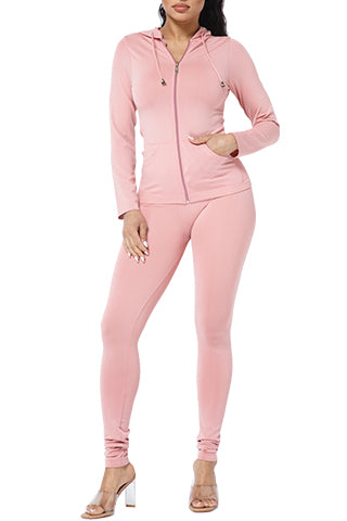 BASIC SEAMLESS HOODIE ZIP UP SET(DWS1001R) <Bundle>