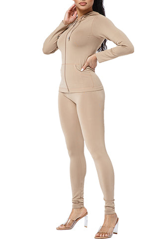 BASIC SEAMLESS HOODIE ZIP UP SET(DWS1001R) <Bundle>