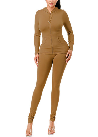 BASIC SEAMLESS HOODIE ZIP UP SET(DWS1001R) <Bundle>