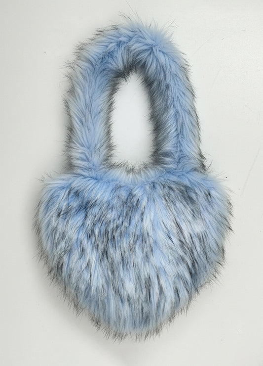 FUZZY FAUX FUR HEART BAG(MMA1014N) <Bundle>