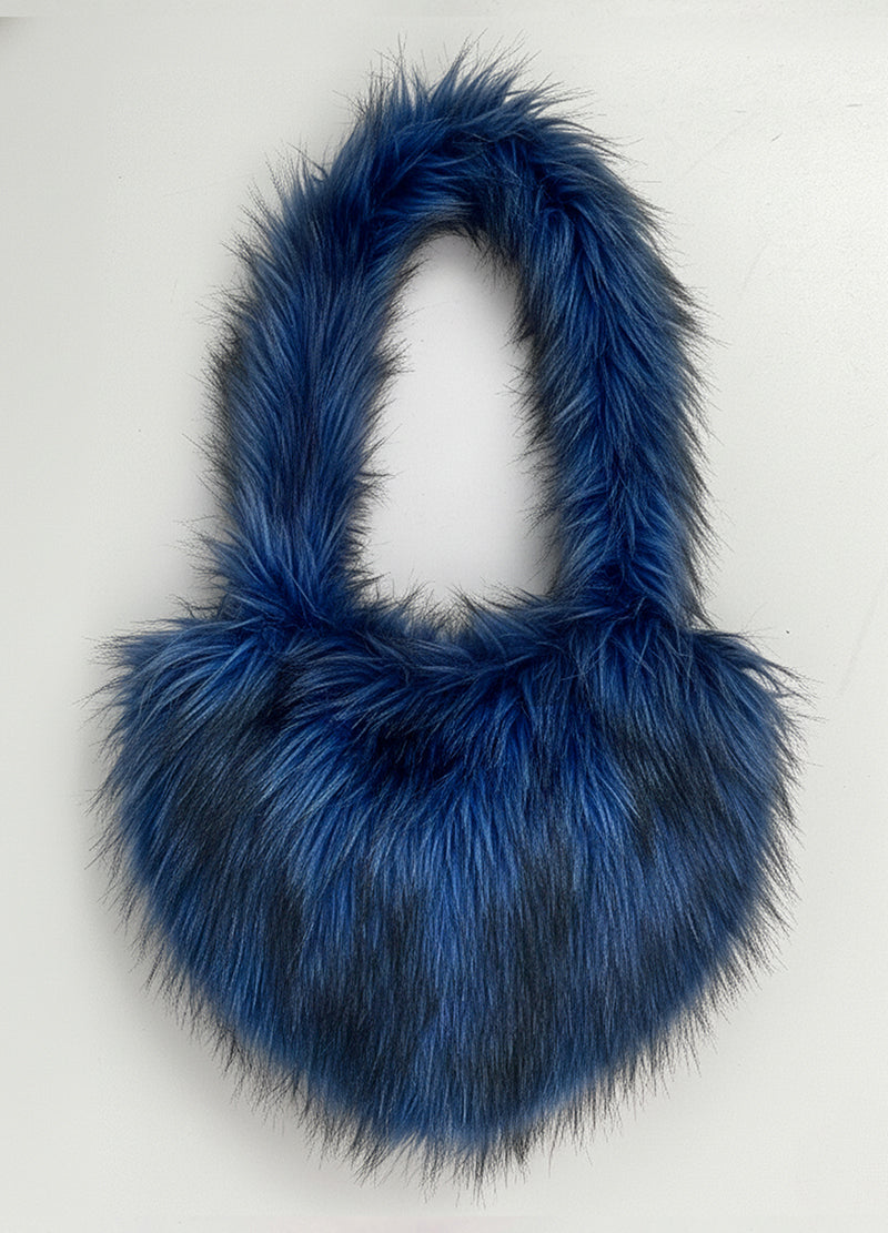 FUZZY FAUX FUR HEART BAG(MMA1014N) <Bundle>