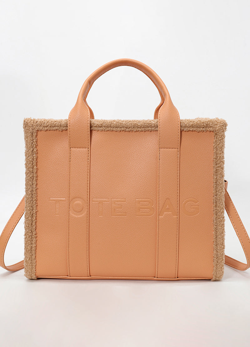 LUXURY LARGE TOTE WITH FUR(MMA1016) <Bundle>