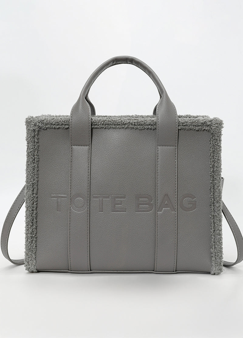 LUXURY LARGE TOTE WITH FUR(MMA1016) <Bundle>