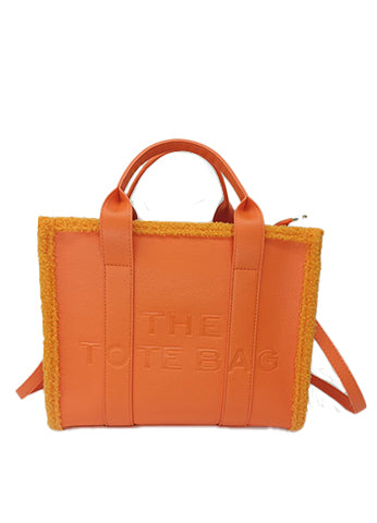 LUXURY LARGE TOTE WITH FUR(MMA1016) <Bundle>