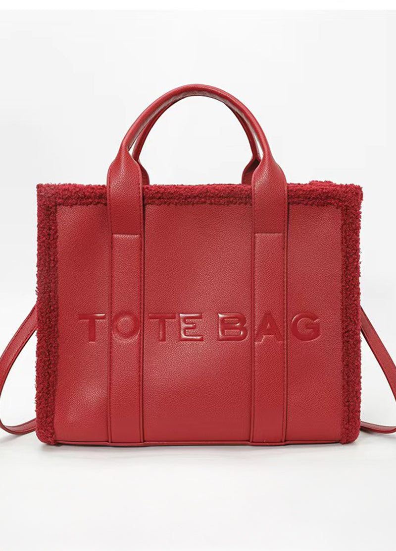 LUXURY LARGE TOTE WITH FUR(MMA1016) <Bundle>
