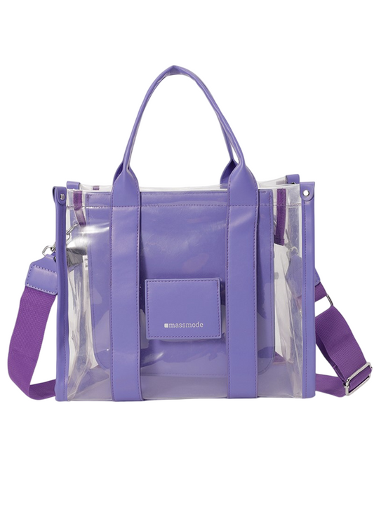 PATCHWORK PU & PVC TOTE BAG(MMA1056) <Bundle>