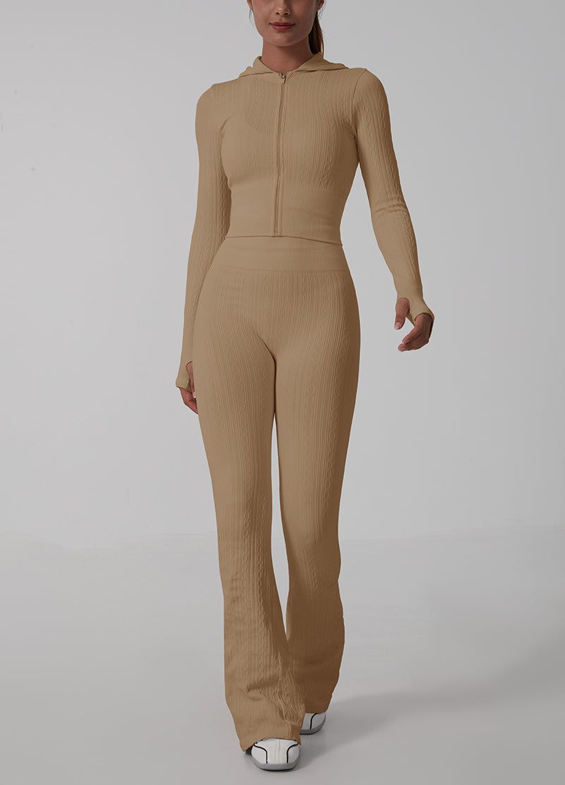 CHAIN TEXTURE SEAMLESS HOODIE ZIP UP SET(MMS1017) <Bundle>