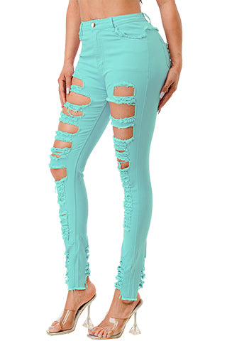 COLORFUL RIPPED PANTS(MMB1004) <Bundle>