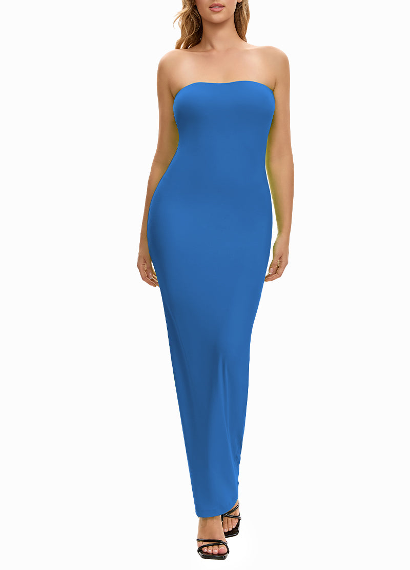 STRAPLESS BODYCON SOLID-COLOR MAXI DRESS(MMD1020) <Bundle>