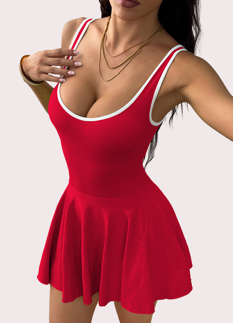 BACK U-SHAPED MINI DRESS(MMD3029) <Bundle>