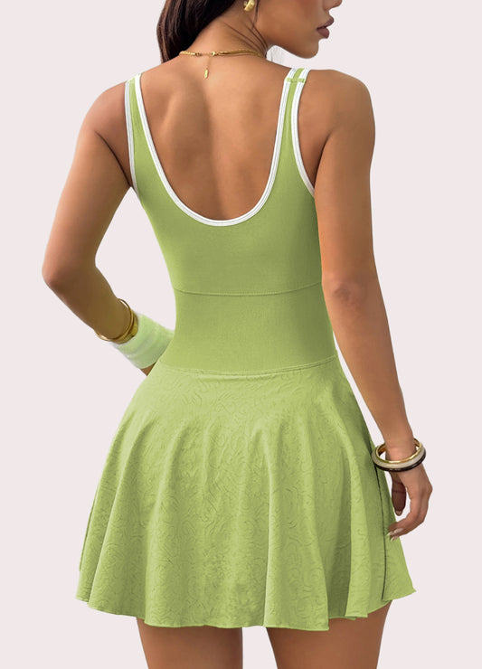 BACK U-SHAPED MINI DRESS(MMD3029) <Bundle>
