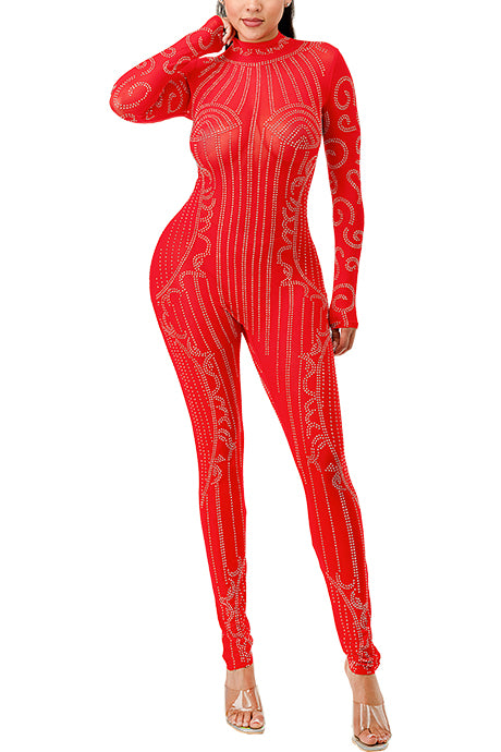 LONG SLEEVE ONEPIECE JUMPSUIT(MMJ1016) <Bundle>