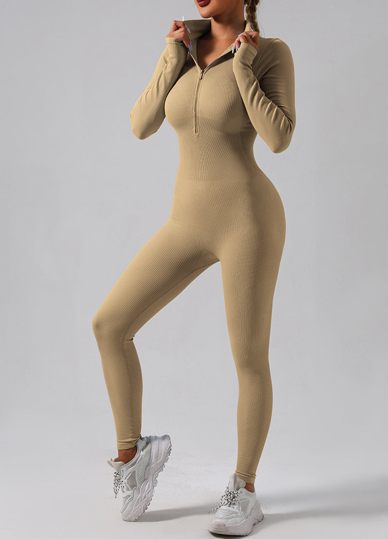 TUMMY CONTROL HALF ZIP UP JUMPSUIT(MMJ1032) <Bundle>