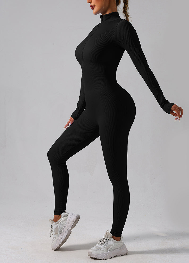 TUMMY CONTROL HALF ZIP UP JUMPSUIT(MMJ1032) <Bundle>
