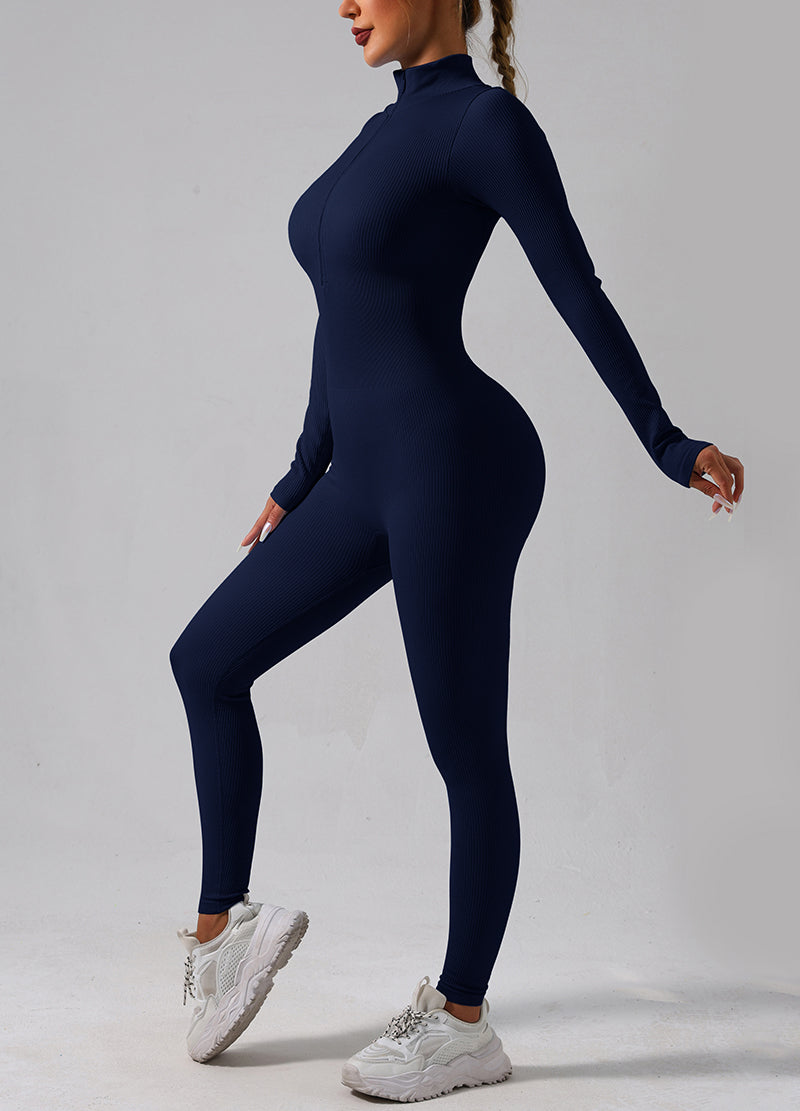 TUMMY CONTROL HALF ZIP UP JUMPSUIT(MMJ1032) <Bundle>