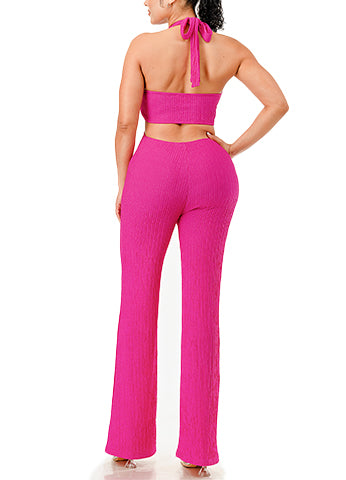 CUT OUT RING BOW TIE JUMPSUIT(MMJ1033) <Bundle>
