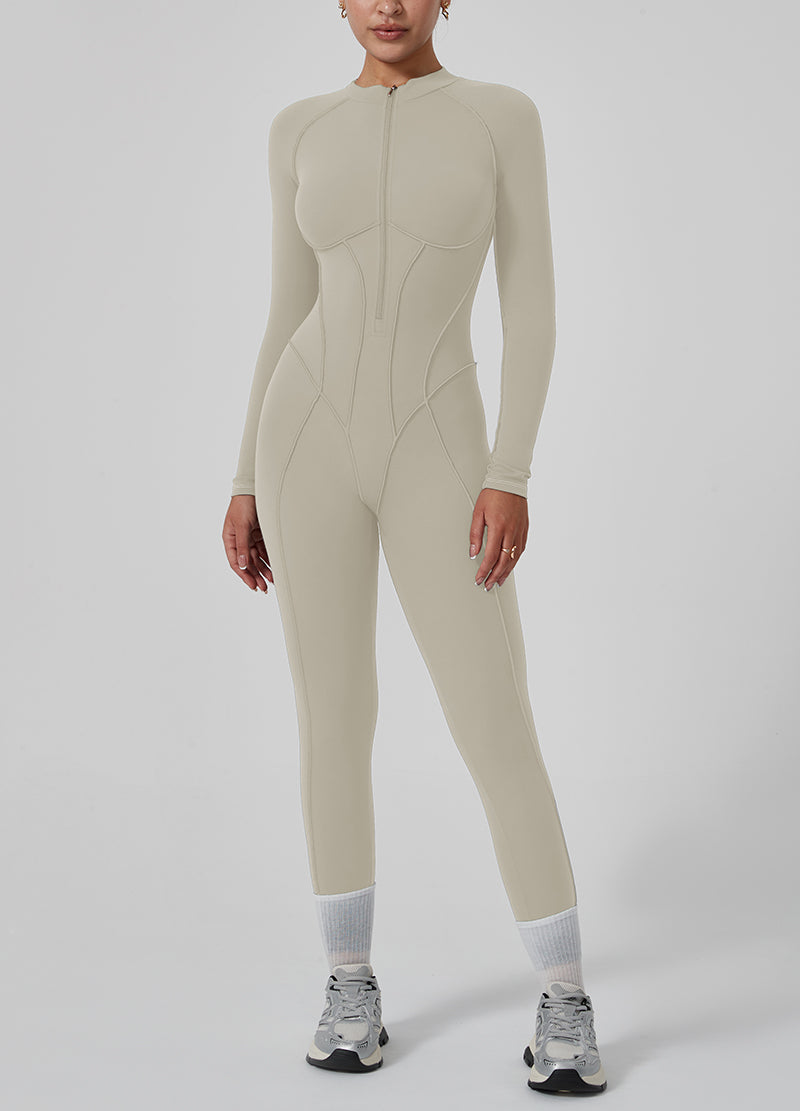 SEAM-EXPOSED SLIM-FIT JUMPSUIT(MMJ1050) <Bundle>
