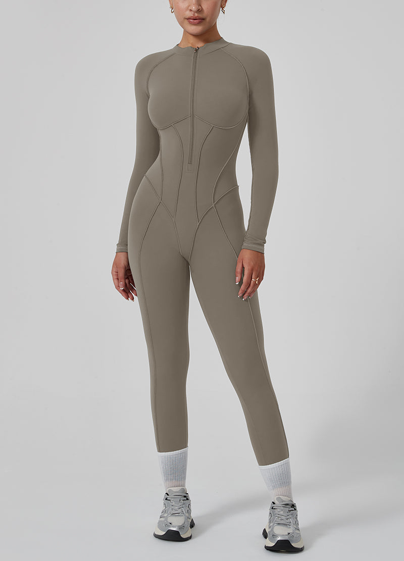 SEAM-EXPOSED SLIM-FIT JUMPSUIT(MMJ1050) <Bundle>