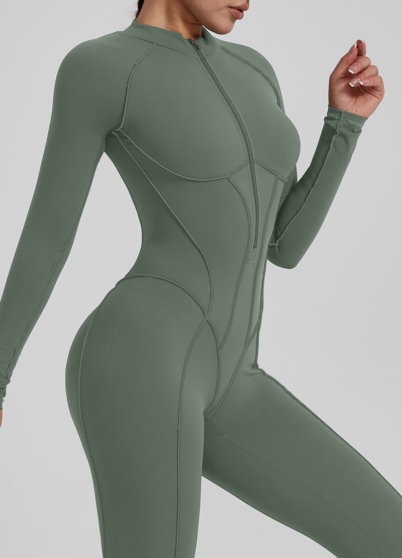 SEAM-EXPOSED SLIM-FIT JUMPSUIT(MMJ1050) <Bundle>