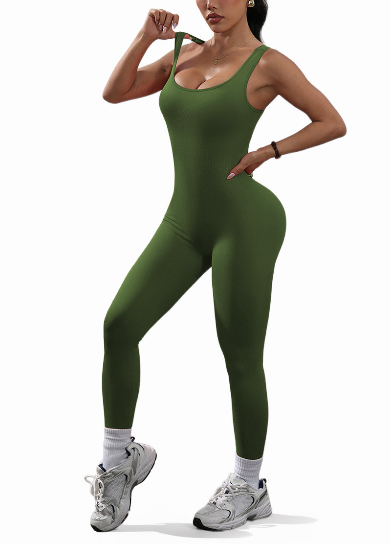 BACKLESS VEST-STYLE JUMPSUIT WITH SHIRRING(MMJ1056) <Bundle>