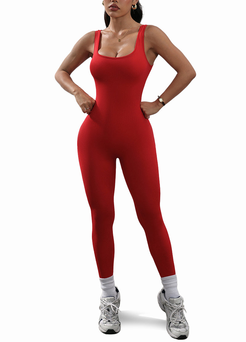 BACKLESS VEST-STYLE JUMPSUIT WITH SHIRRING(MMJ1056) <Bundle>