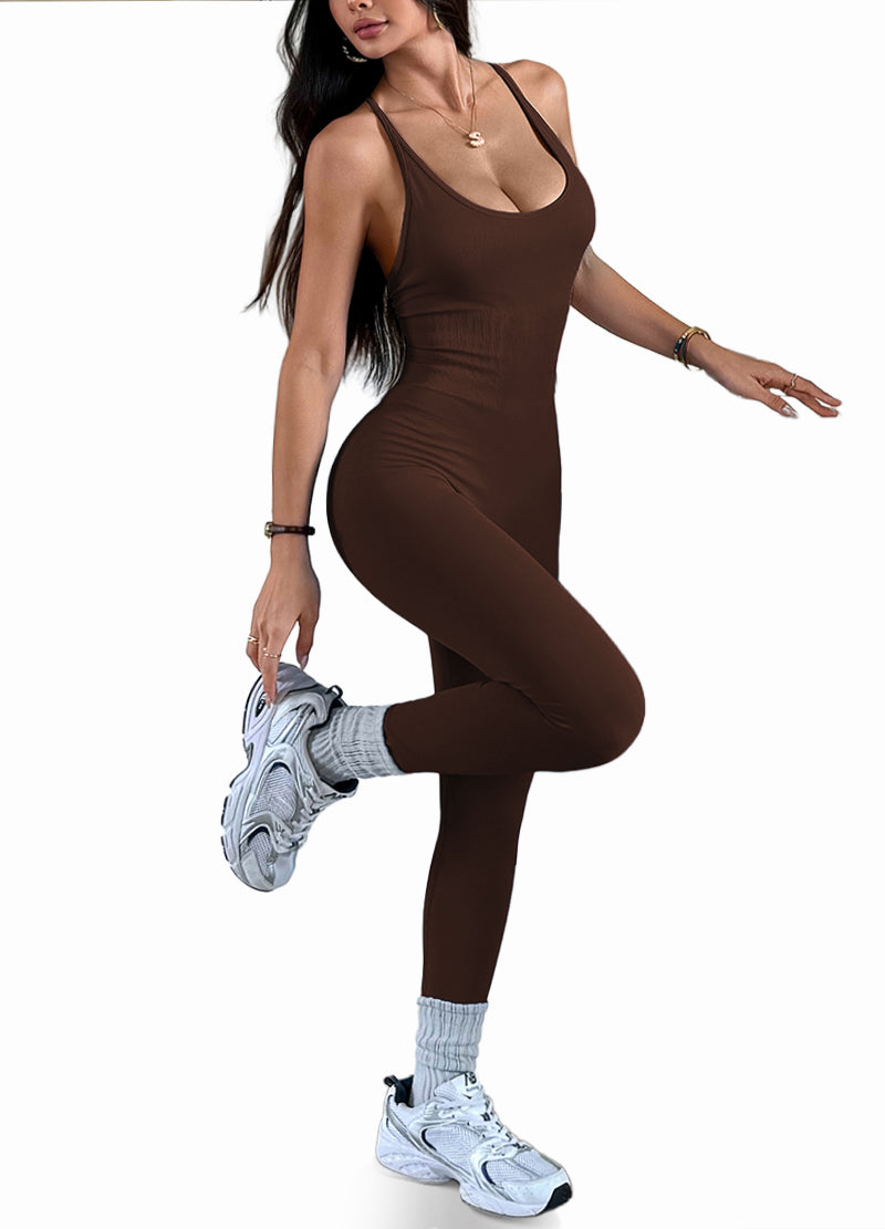 CROSS-BACK JUMPSUIT WITH ADJUSTABLE STRAPS(MMJ1057) <Bundle>
