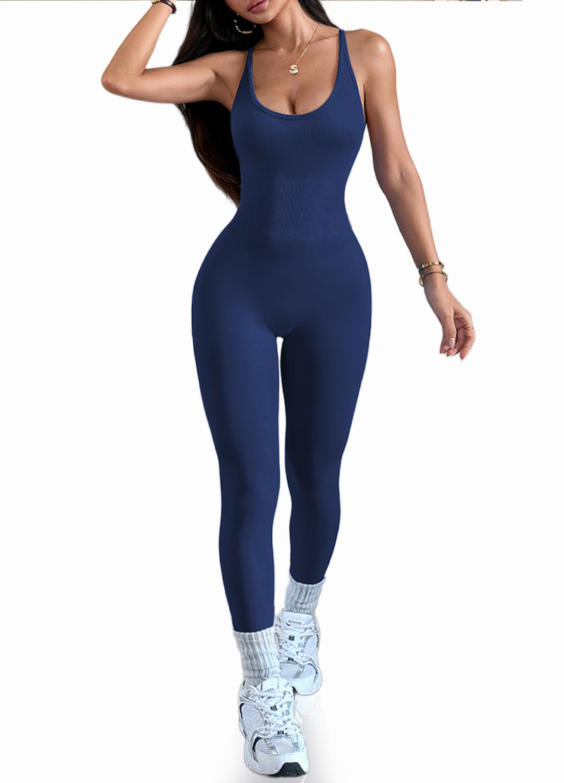 CROSS-BACK JUMPSUIT WITH ADJUSTABLE STRAPS(MMJ1057) <Bundle>
