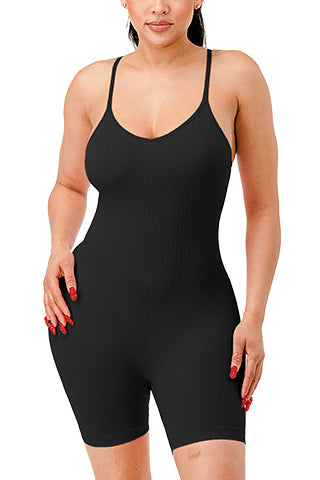 RIB SEAMLESS SHORT ROMPER(MMJ2003) <Bundle>
