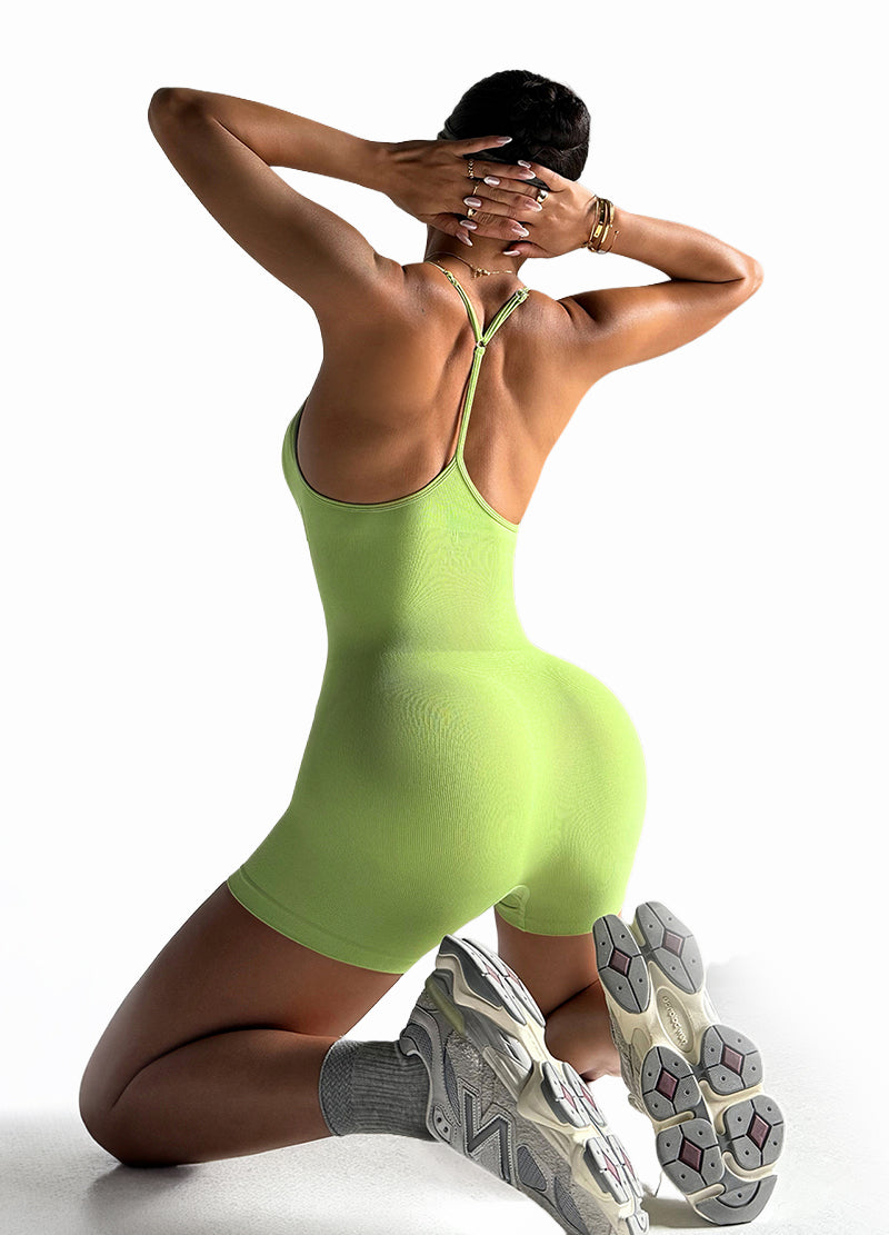 ADJUSTABLE STRAPS I-BACK ROMPER WITH BRA(MMJ2028) <Bundle>