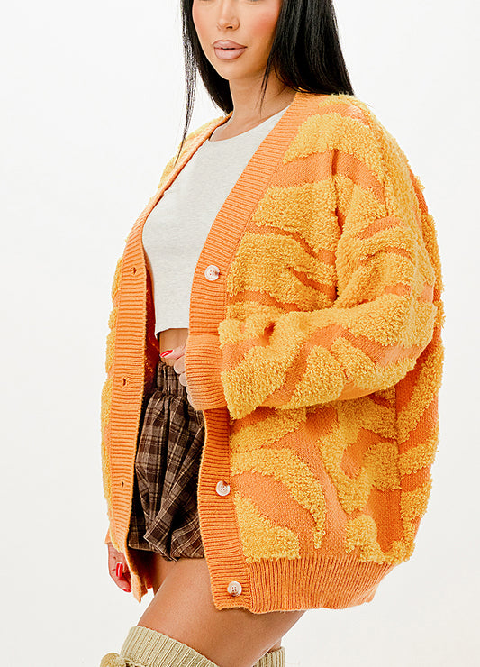 TWO-TONE EMBOSSED CARDIGAN SWEATER(MMO1005) <Bundle>
