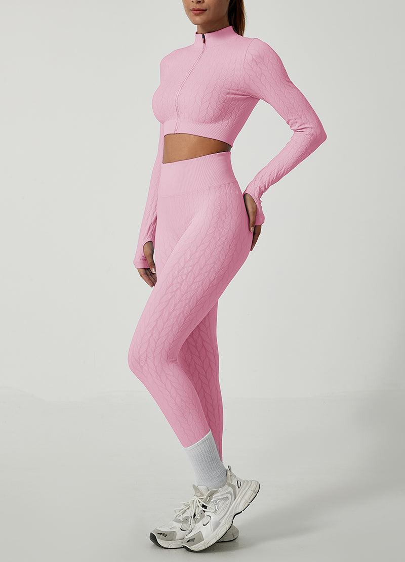 LEAF SHAPES SEAMLESS JACKET SET(MMS1015) <Bundle>