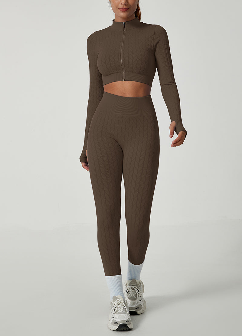 LEAF SHAPES SEAMLESS JACKET SET(MMS1015) <Bundle>