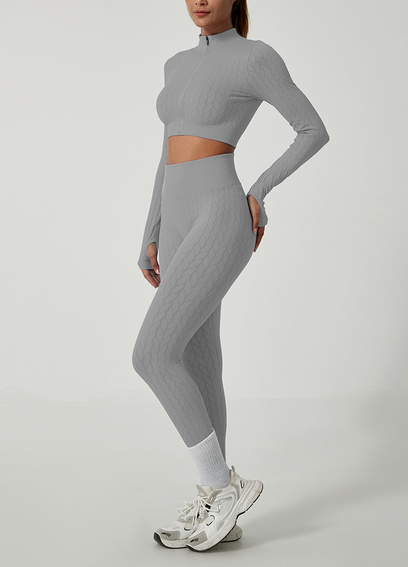 LEAF SHAPES SEAMLESS JACKET SET(MMS1015) <Bundle>