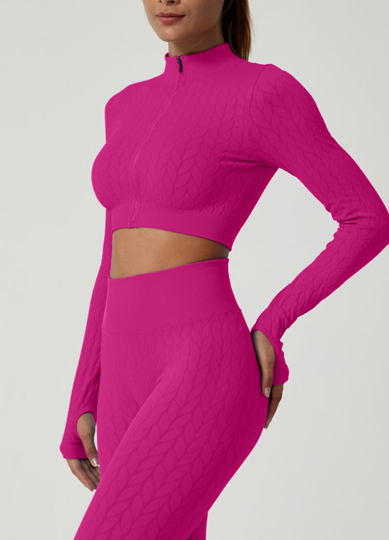 LEAF SHAPES SEAMLESS JACKET SET(MMS1015) <Bundle>