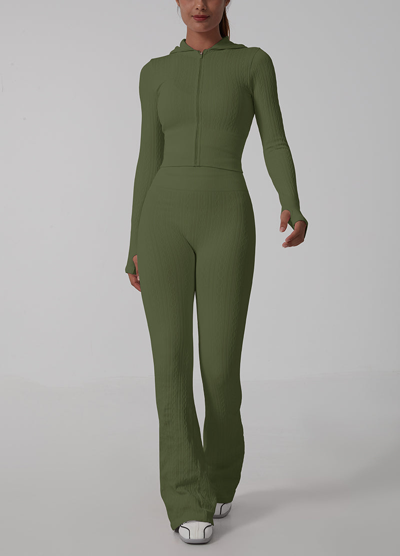 CHAIN TEXTURE SEAMLESS HOODIE ZIP UP SET(MMS1017) <Bundle>