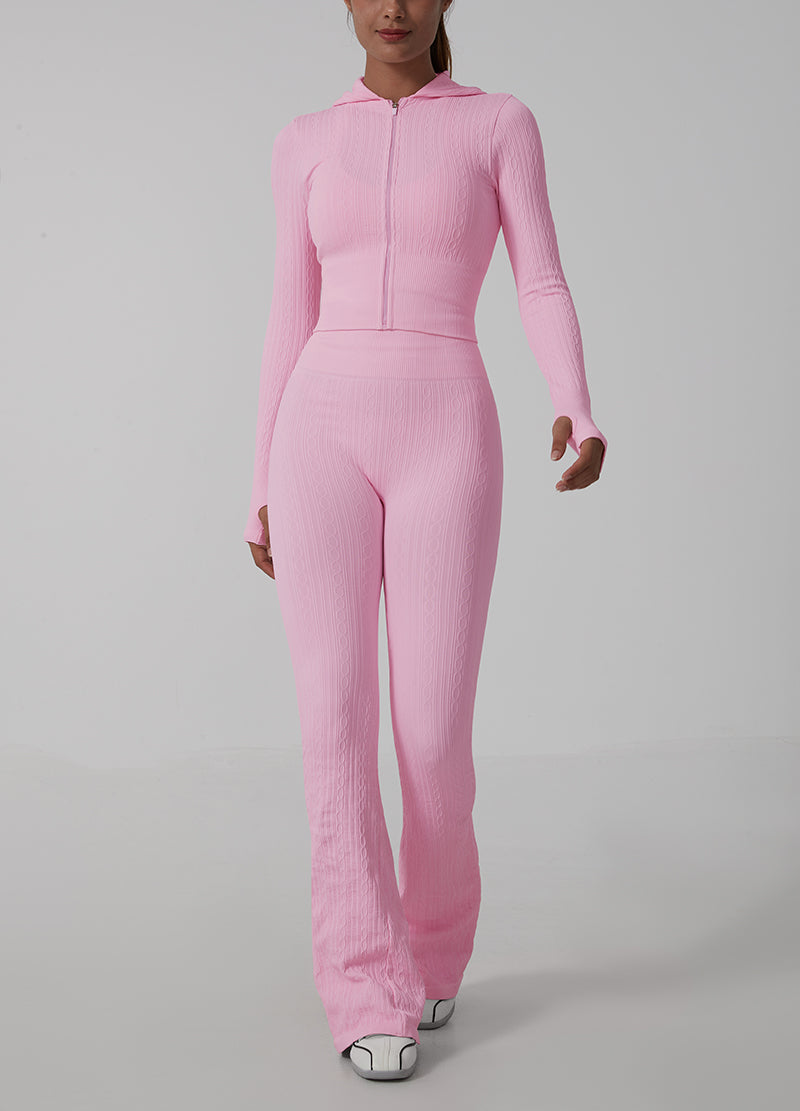 CHAIN TEXTURE SEAMLESS HOODIE ZIP UP SET(MMS1017) <Bundle>