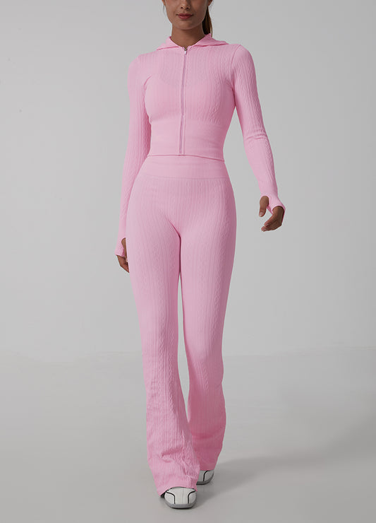 CHAIN TEXTURE SEAMLESS HOODIE ZIP UP SET(MMS1017) <Bundle>