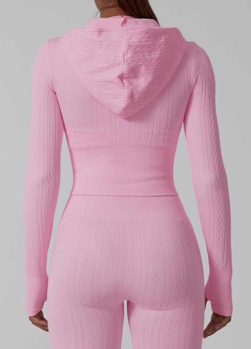 CHAIN TEXTURE SEAMLESS HOODIE ZIP UP SET(MMS1017) <Bundle>