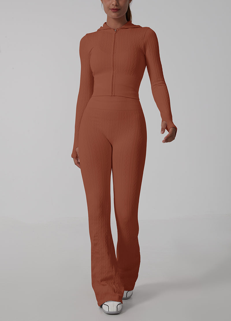 CHAIN TEXTURE SEAMLESS HOODIE ZIP UP SET(MMS1017) <Bundle>