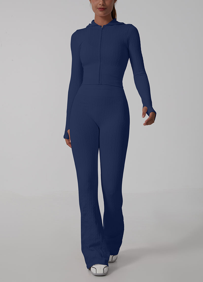 CHAIN TEXTURE SEAMLESS HOODIE ZIP UP SET(MMS1017) <Bundle>