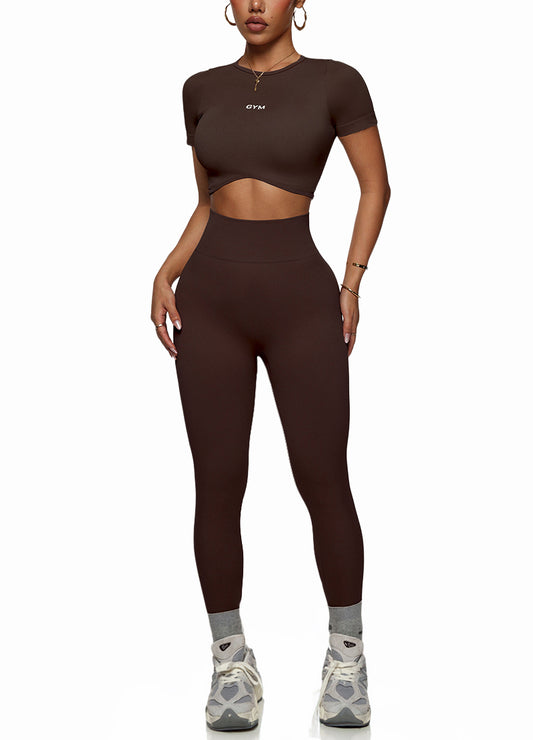 ROUNDED HEM CROP LONG PANTS SET(MMS4004) <Bundle>