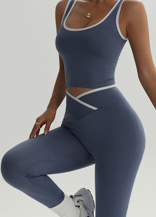 V WAIST LINED WORKOUT SET(MMS5014) <Bundle>