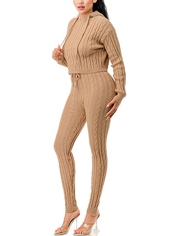 CABLE HOODIE SWEATER SET(MMS9002) <Bundle>