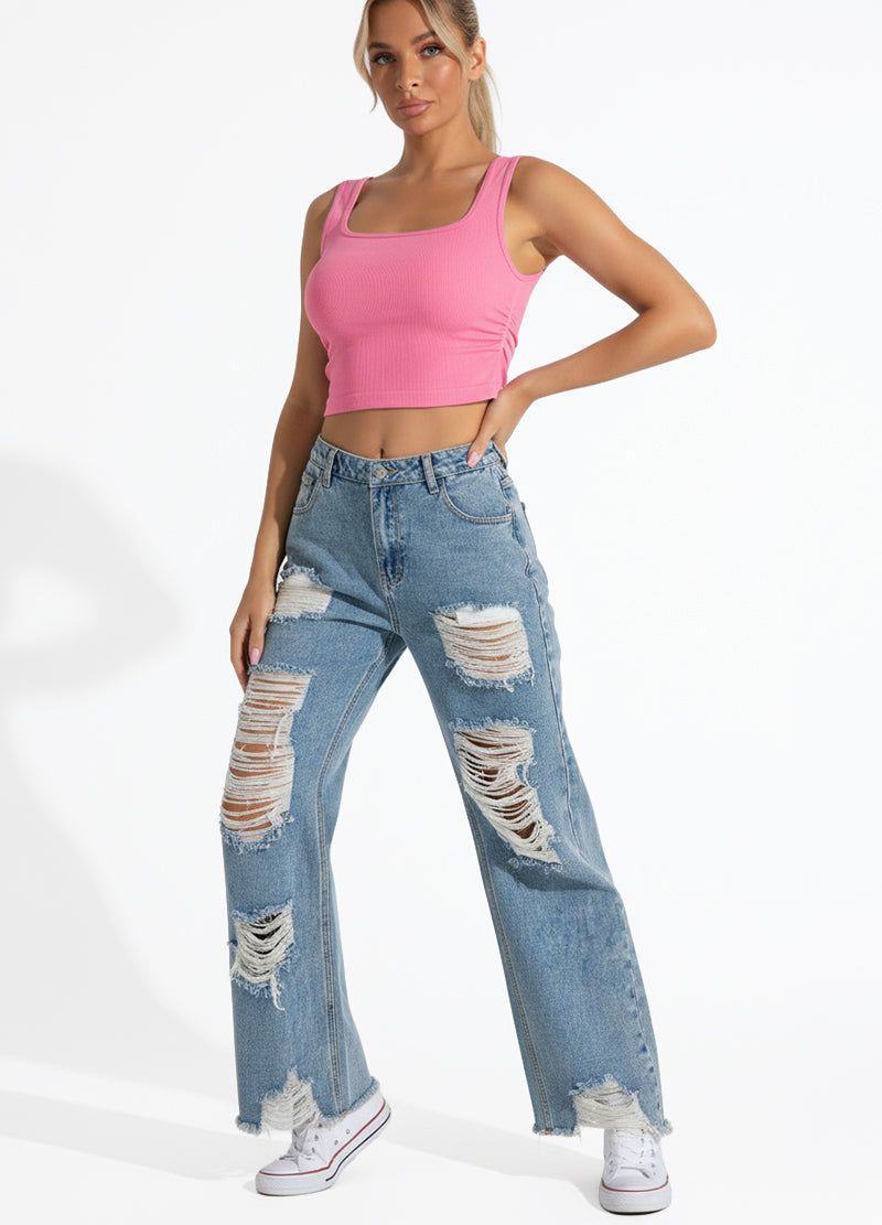 SQUARE NECK SIDE SHIRRING SLEEVELESS TOP(MMT1006) <Bundle>