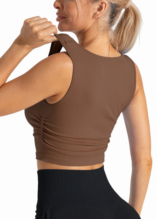 SQUARE NECK SIDE SHIRRING SLEEVELESS TOP(MMT1006) <Bundle>