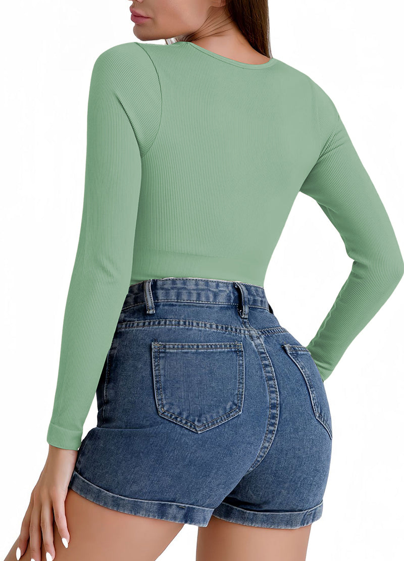 SQUARE NECK LONGSLEEVE BODYSUIT(MMT5008) <Bundle>