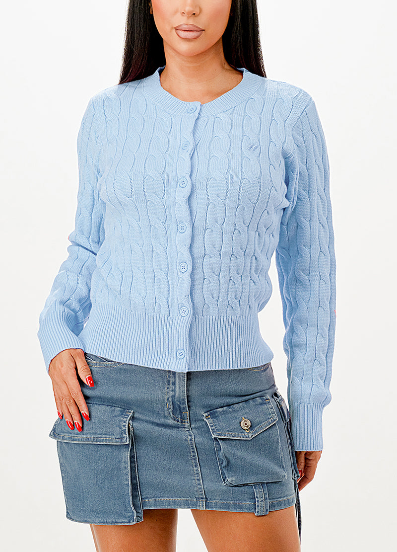 CABLE-KNIT CLASSIC CARDIGAN SWEATER(MMT7005) <Bundle>