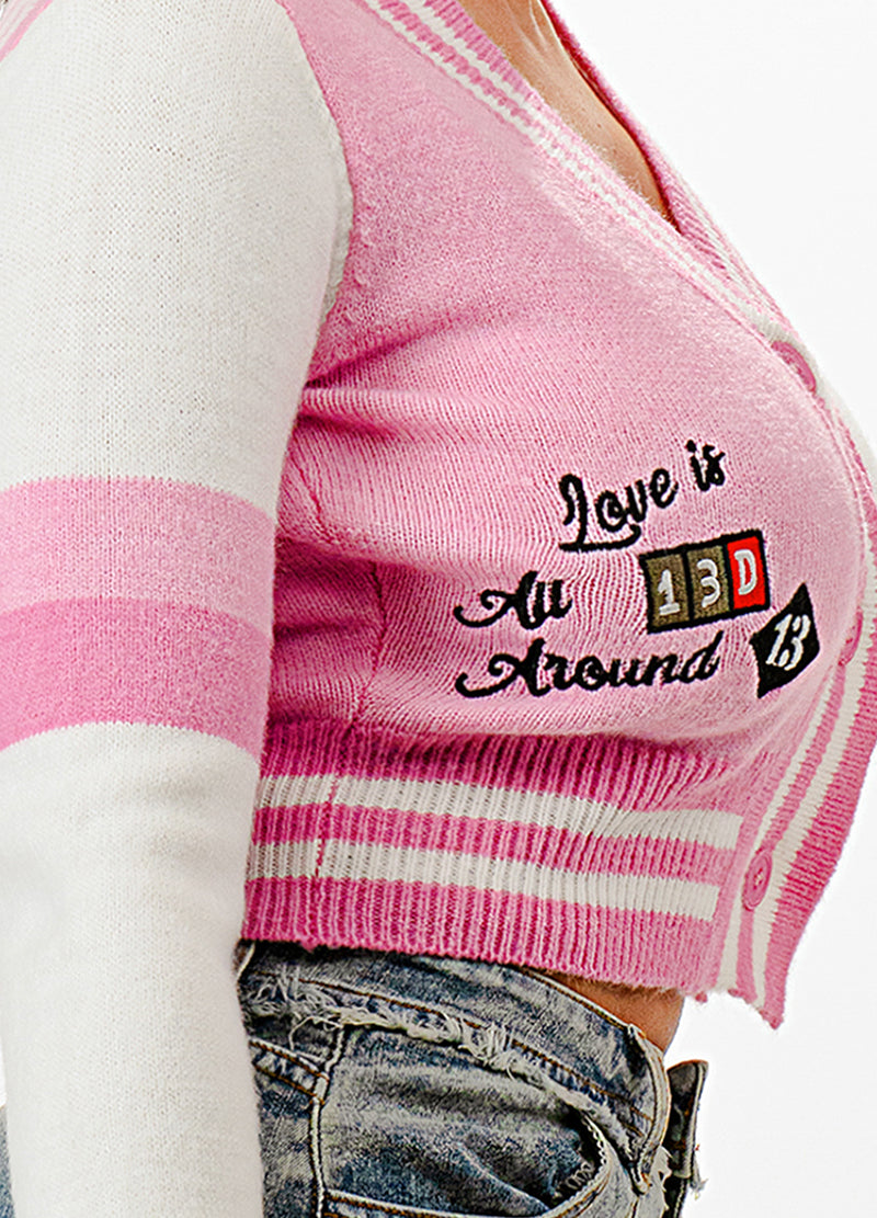 SPORTY COLOR-BLOCK OPEN CROP SWEATER(MMT7006) <Bundle>