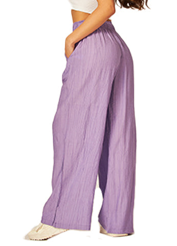 CRINKLED DRAWSTRING WIDE LEG PANTS(SARA01) <Bundle>